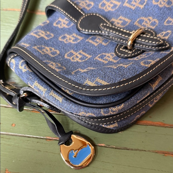 Dooney & Bourke Blue and Gold Crossbody Bag - Picture 4 of 6